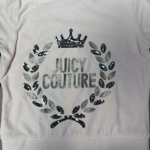 Vintage Juicy Couture TrackSuit Jacket Size Medium Light Pink Y2K - Picture 2 of 9